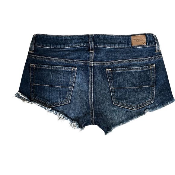 American Eagle Outfitters Blue Jean Shorts Distressed Vintage Style - Picture 3 of 5